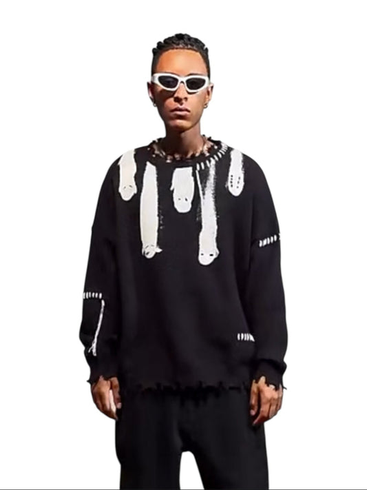 Ripped Sweatshirt - Black
